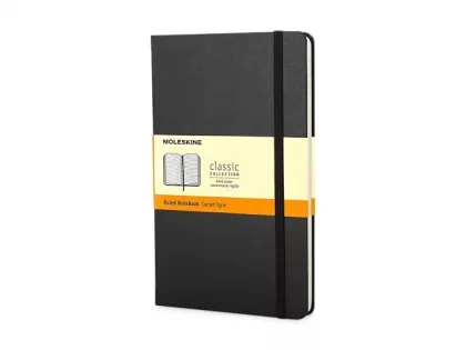 Записная книжка Moleskine Classic (в линейку) в твердой обложке, Large (13х21см), черный, фото 1