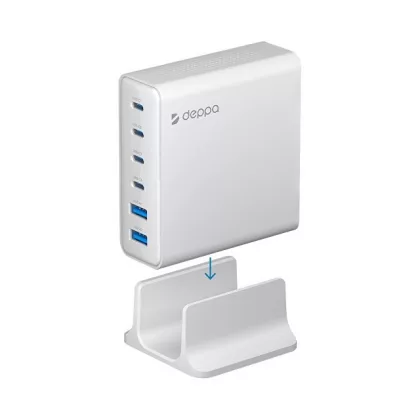 Зарядная станция 4xUSB Type-C, 2xUSB, PD, QC, 160Вт, белый, Deppa, фото 2