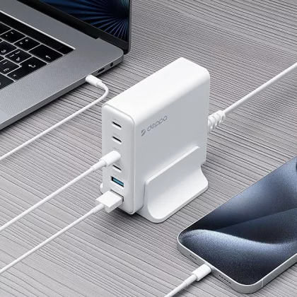 Зарядная станция 4xUSB Type-C, 2xUSB, PD, QC, 160Вт, белый, Deppa, фото 6