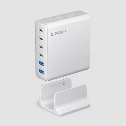 Зарядная станция 4xUSB Type-C, 2xUSB, PD, QC, 160Вт, белый, Deppa, фото 1
