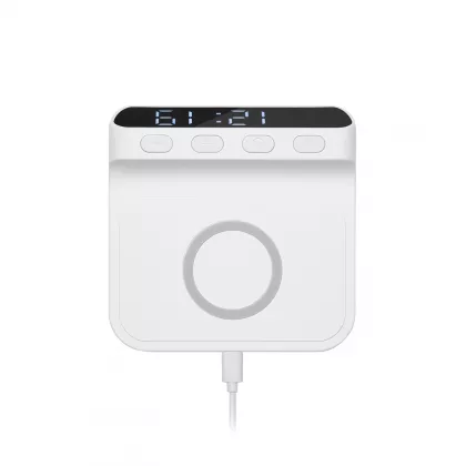 Зарядная станция с часами 15W Ригель (Rigel), белая, фото 3