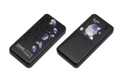 Зарядное устройство "Blackstone" 20000 mAh с кабелем 3 в 1, черный, фото 5