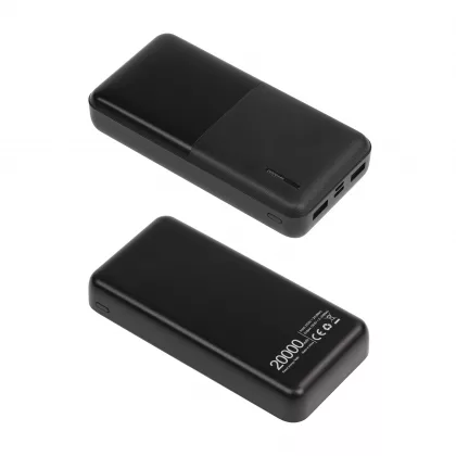 Зарядное устройство "Blackstone" 20000 mAh с кабелем 3 в 1, черный, фото 3