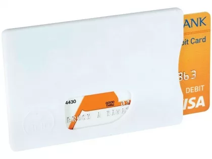Защитный RFID чехол для кредитной карты, белый, фото 1