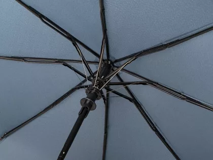 Зонт-полуавтомат Roof с куполом из переработанного пластика, антрацит 2165C, фото 8