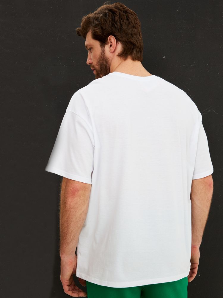 Футболка Oversize Premium, белая, фото 3