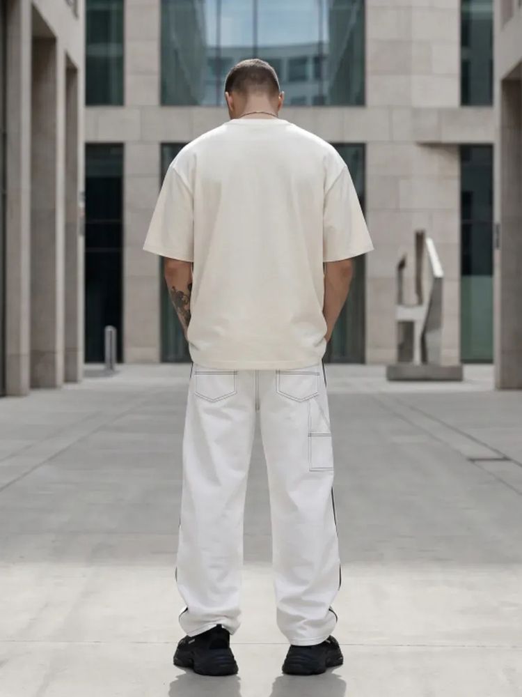 Футболка Oversize Premium 210, молочно-белая, фото 4