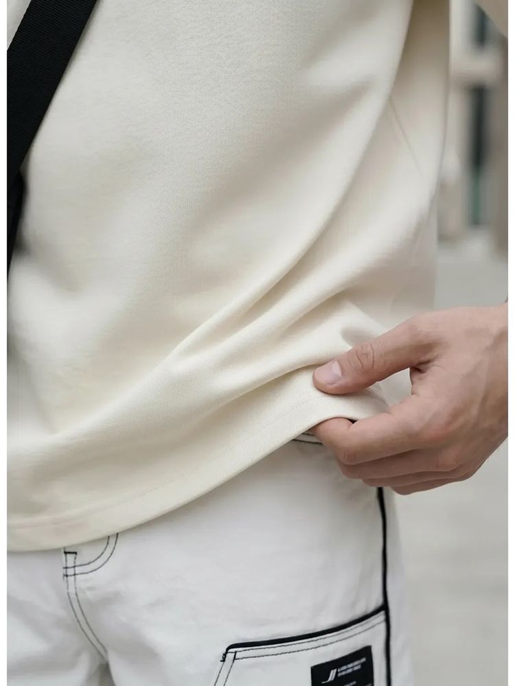 Футболка Oversize Premium 210, молочно-белая, фото 3