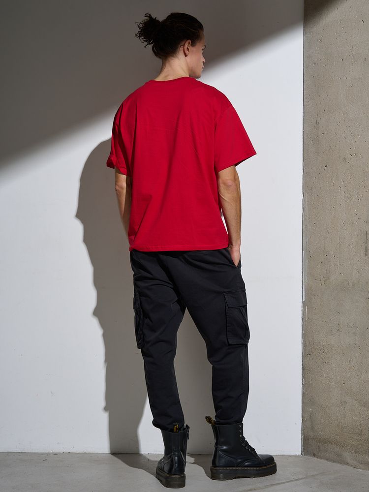 Футболка Oversize Premium, красная, фото 10
