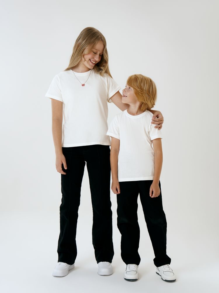 Футболка детская T-Bolka Kids, белая (теплый оттенок), фото 9