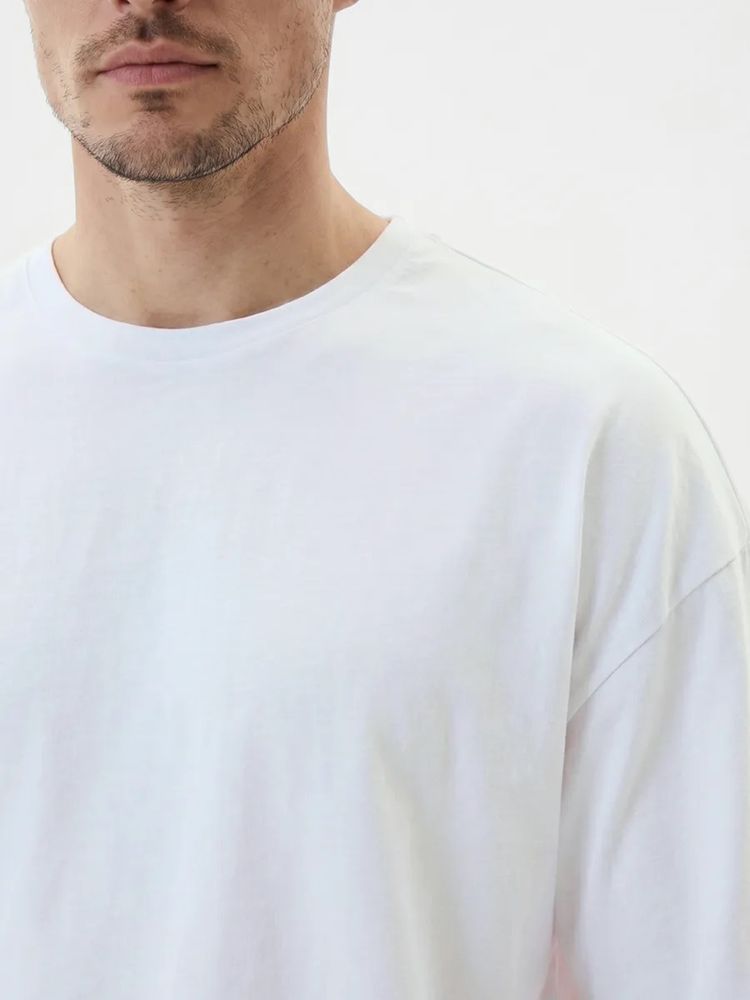 Футболка Oversize Premium 210, белая, фото 3