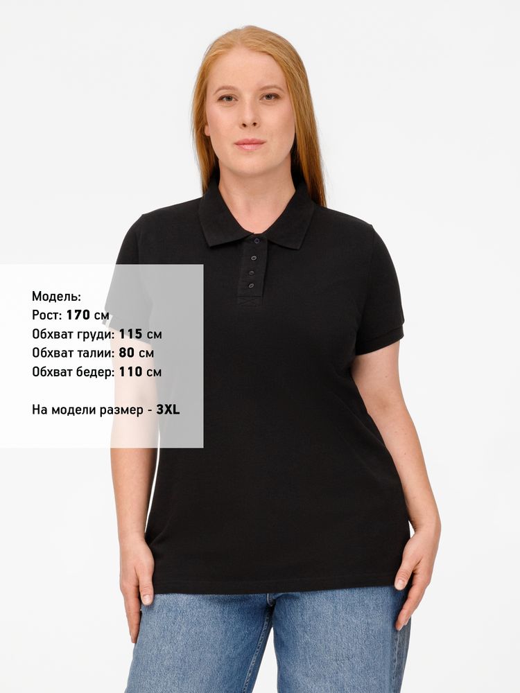 Рубашка поло женская Virma Premium Lady, черная, фото 11