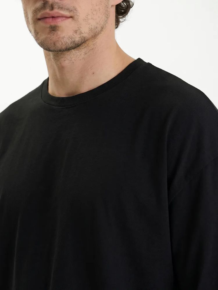 Футболка Oversize Premium 210, черная, фото 4