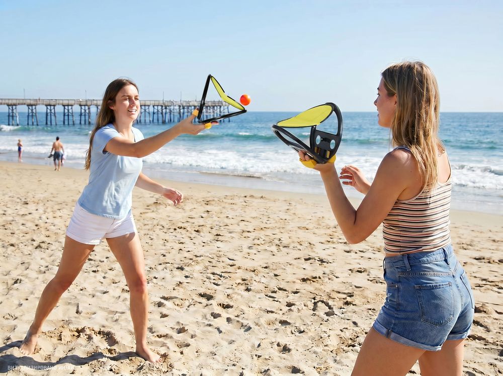 Подвижная игра с мячом Nice Catch, черная с желтым, фото 10