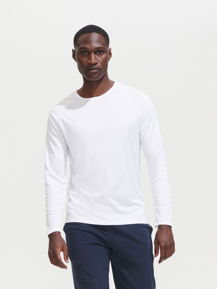 Футболка с длинным рукавом Sporty LSL Men, белая, фото 4