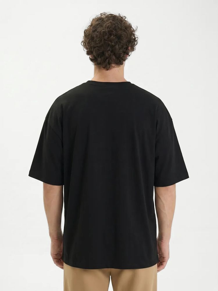Футболка Oversize Premium 210, черная, фото 2