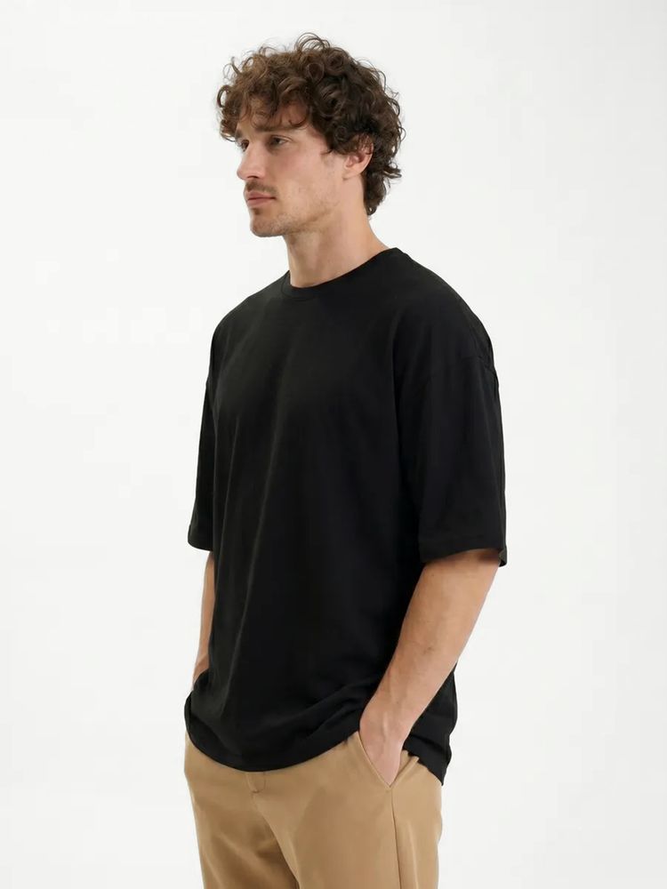 Футболка Oversize Premium 210, черная, фото 3