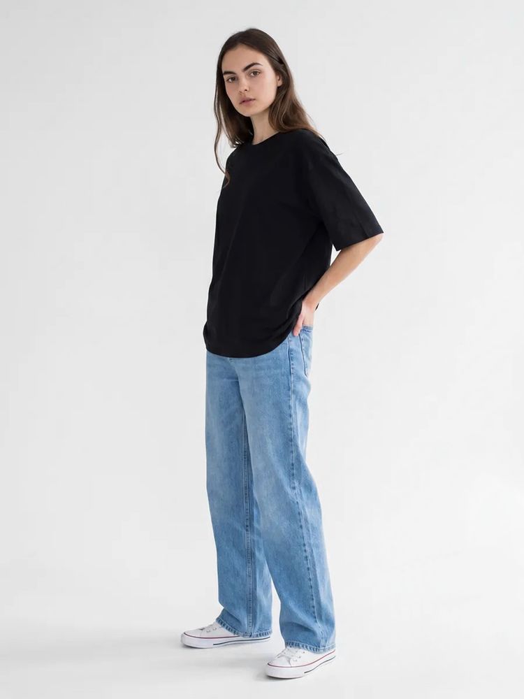 Футболка Oversize Premium 210, черная, фото 8