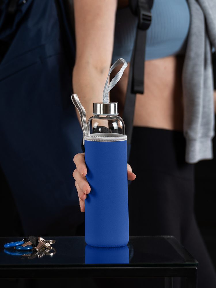 Бутылка для воды Sleeve Ace, синяя, фото 7