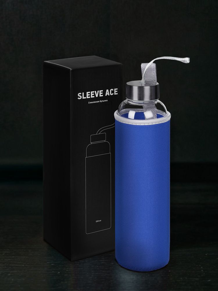Бутылка для воды Sleeve Ace, синяя, фото 8