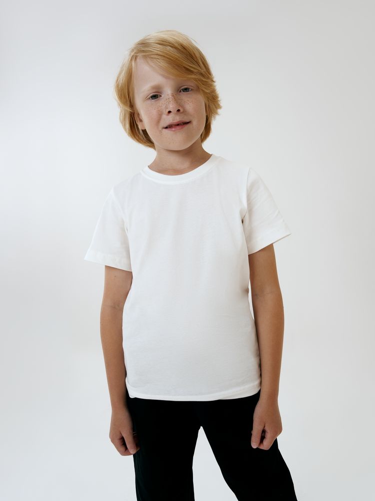Футболка детская T-Bolka Kids, белая (теплый оттенок), фото 7