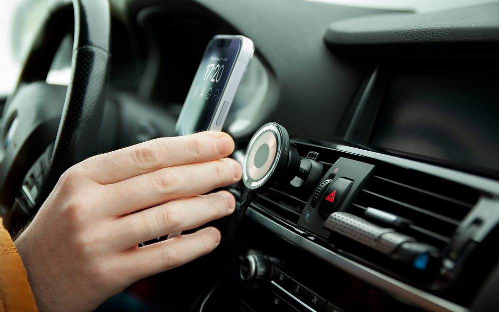 Держатель для смартфона Cooper Auto Wireless с беспроводной зарядкой, черный, фото 12