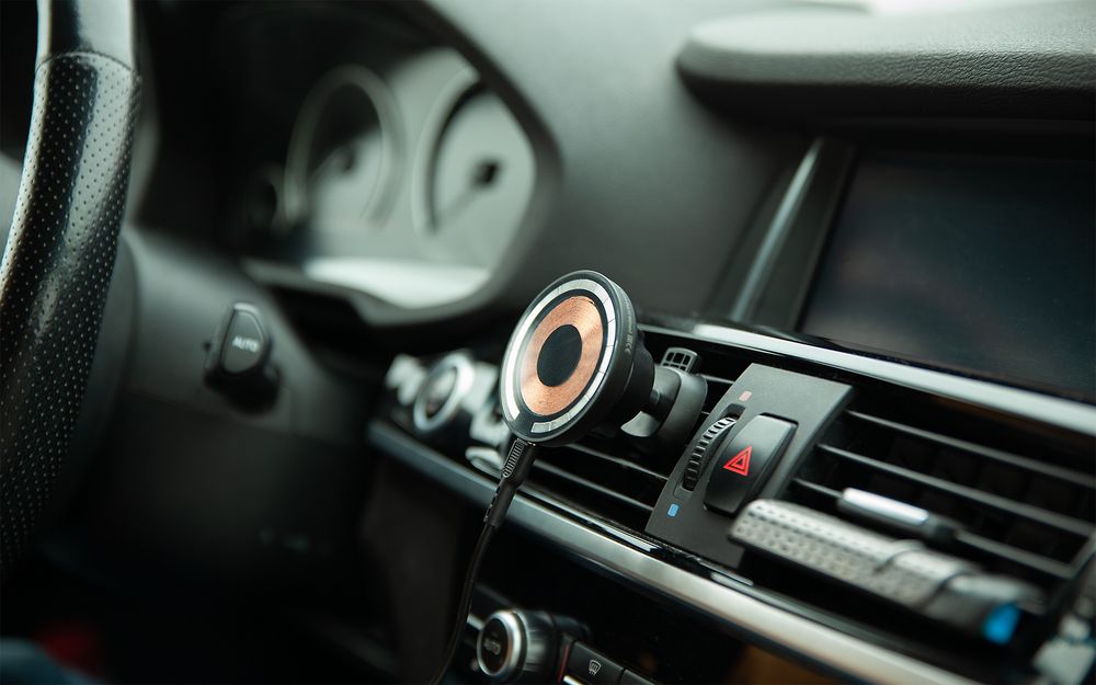 Держатель для смартфона Cooper Auto Wireless с беспроводной зарядкой, черный, фото 11