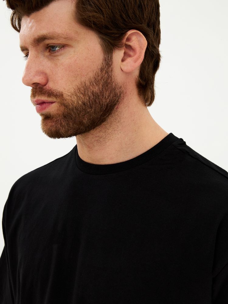 Футболка Oversize Premium, черная, фото 3