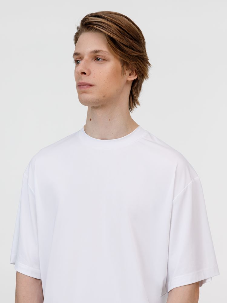 Футболка из бифлекса Morfiss, белая, фото 9