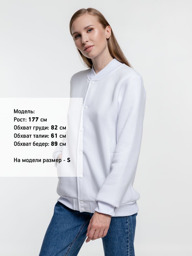 Бомбер Graduate, белый, фото 8