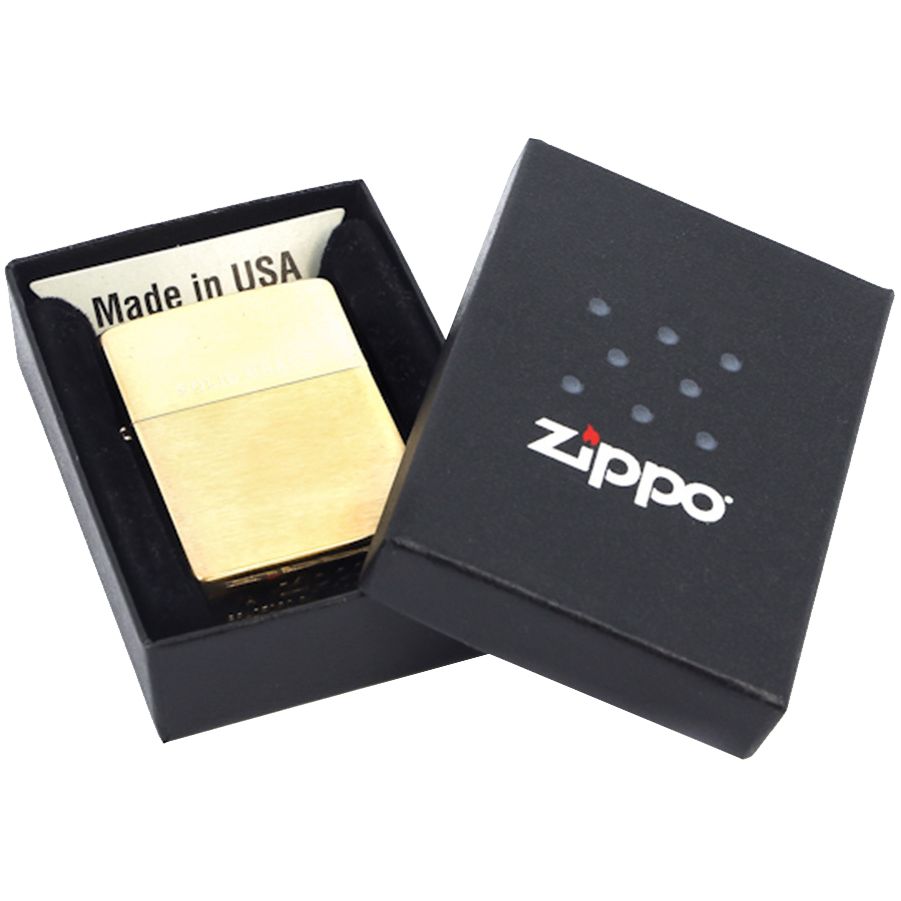 Зажигалка Zippo Classic Brushed, золотистая, фото 3