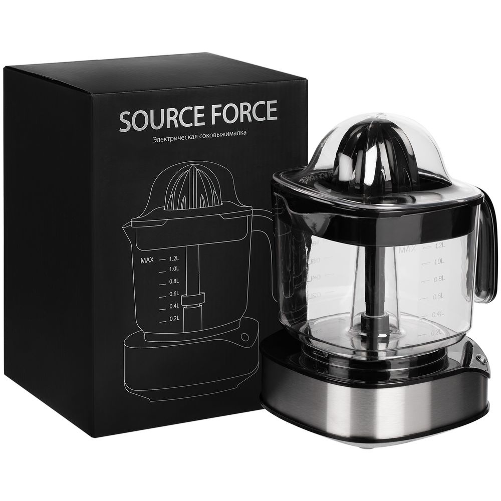 Электрическая соковыжималка для цитрусовых Source Force, серебристо-черная, фото 5