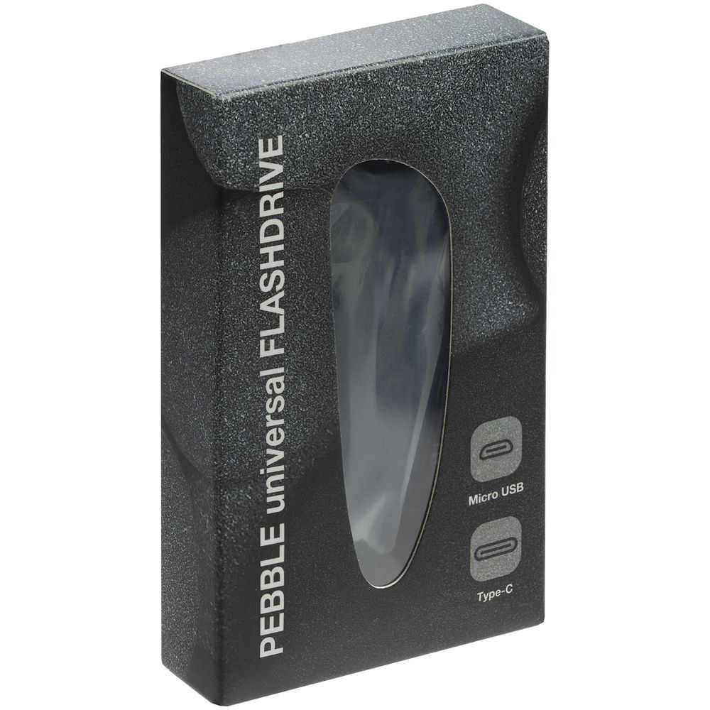 Флешка Pebble Universal, USB 3.0, серо-синяя, 32 Гб, фото 7