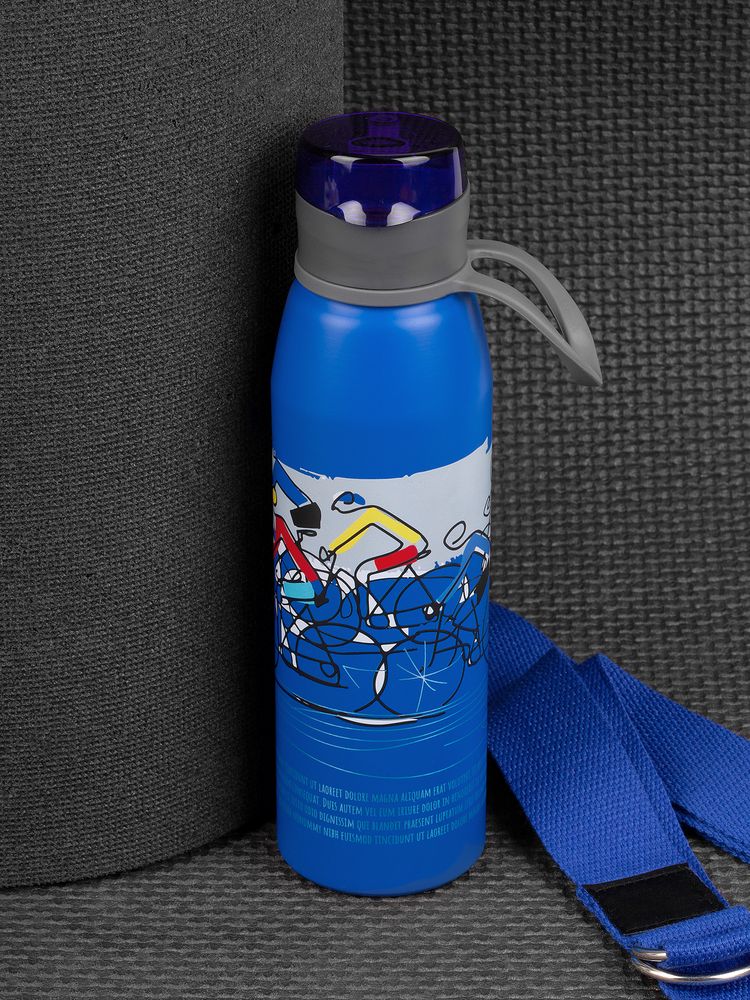Бутылка для воды Billy Gym, матовая синяя, фото 6
