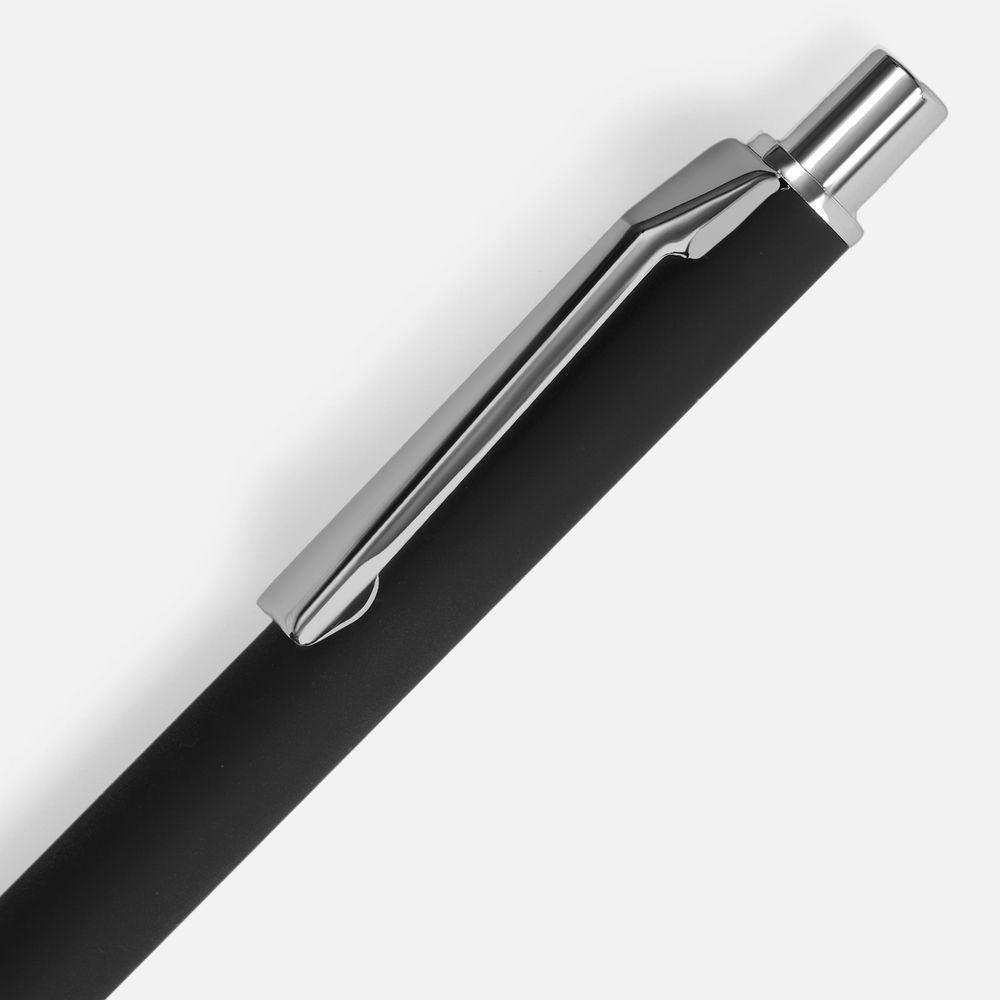 Ручка шариковая Lobby Soft Touch Chrome, черная, фото 3