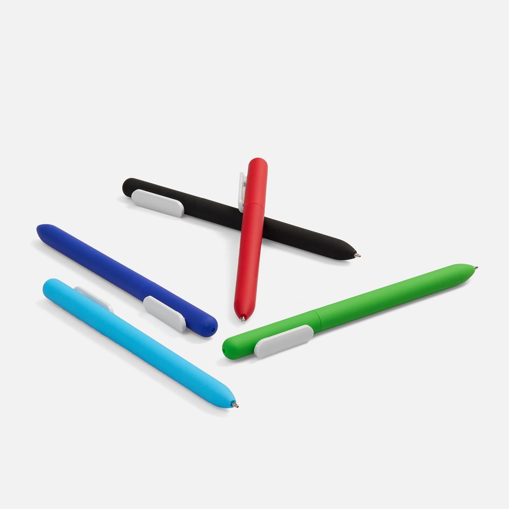 Ручка шариковая Swiper Soft Touch, синяя с белым, фото 5