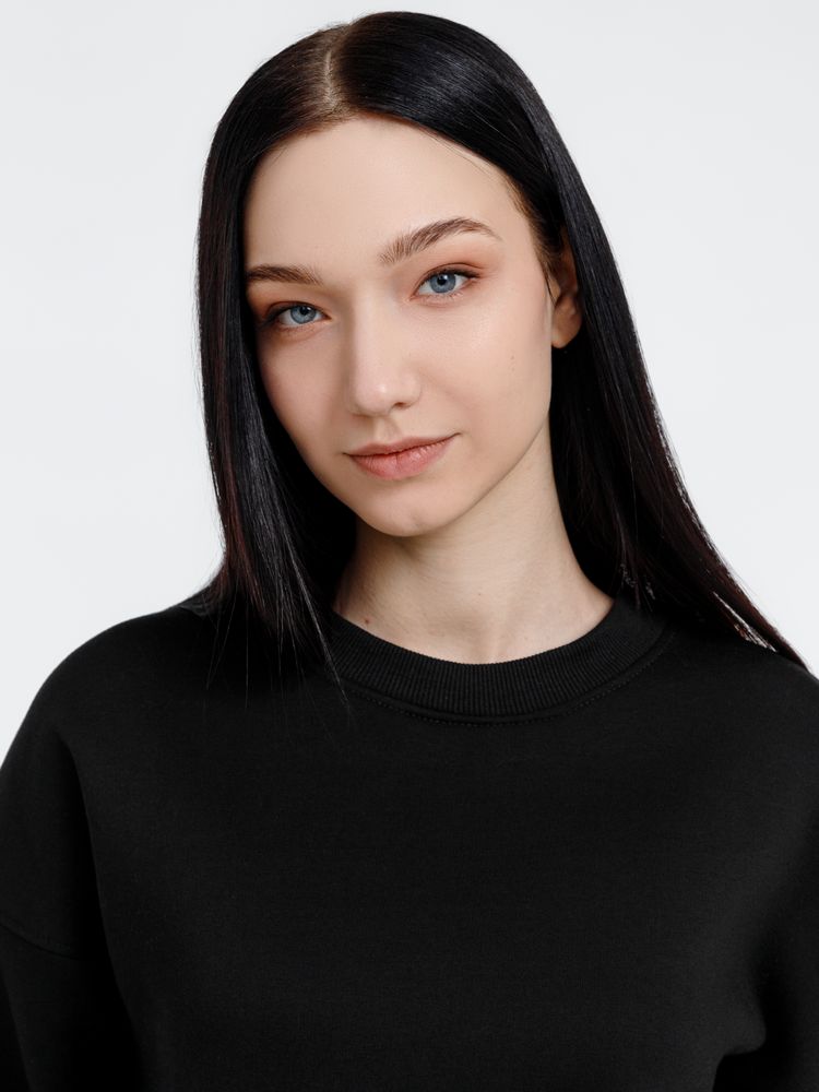 Свитшот оверсайз унисекс True Self, черный, фото 12