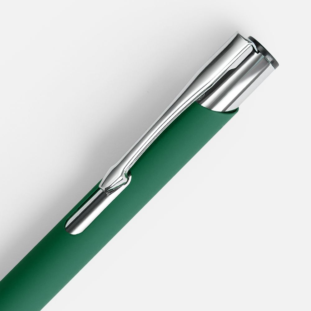 Ручка шариковая Keskus Soft Touch, зеленая, фото 4