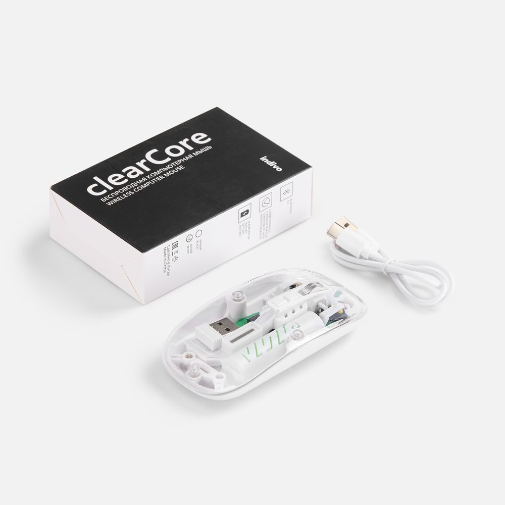 Компьютерная мышь clearCore, белая, фото 7