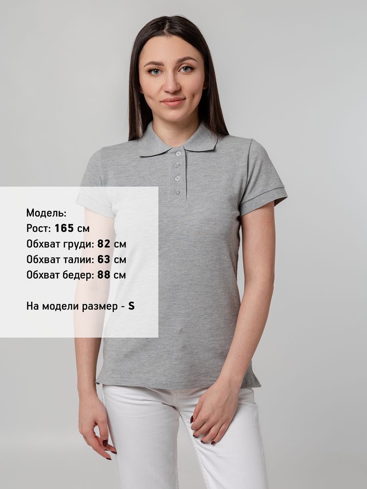 Рубашка поло женская Virma Premium Lady, серый меланж, фото 5