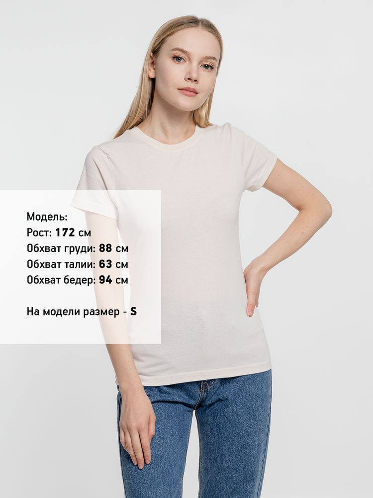 Футболка женская T-bolka Lady, молочно-белая, фото 3