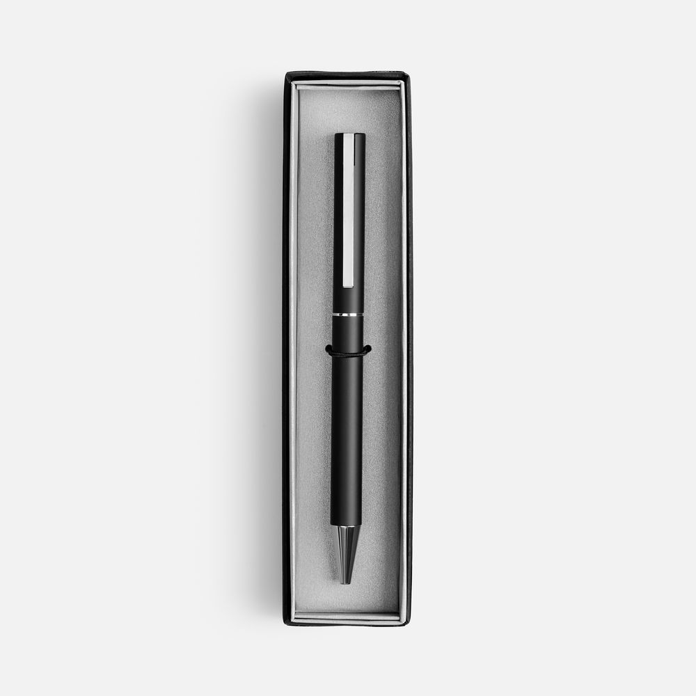 Ручка шариковая Blade Soft Touch в футляре, черная, фото 2