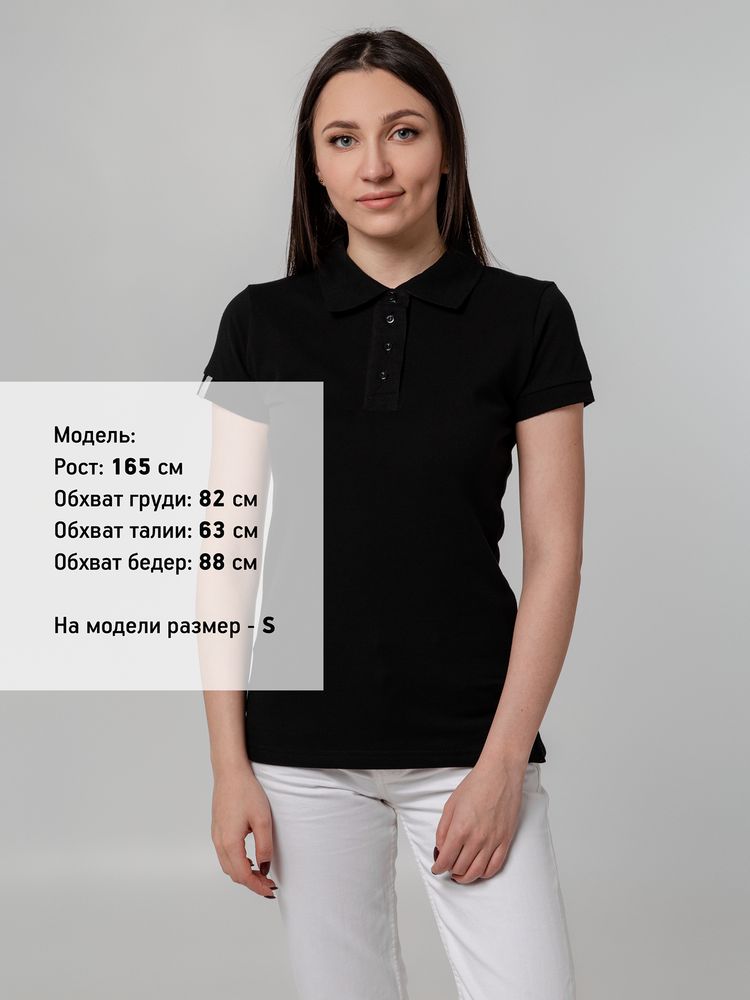 Рубашка поло женская Virma Premium Lady, черная, фото 6
