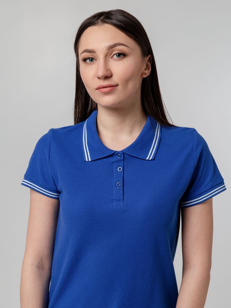 Рубашка поло женская Virma Stripes Lady, ярко-синяя, фото 9
