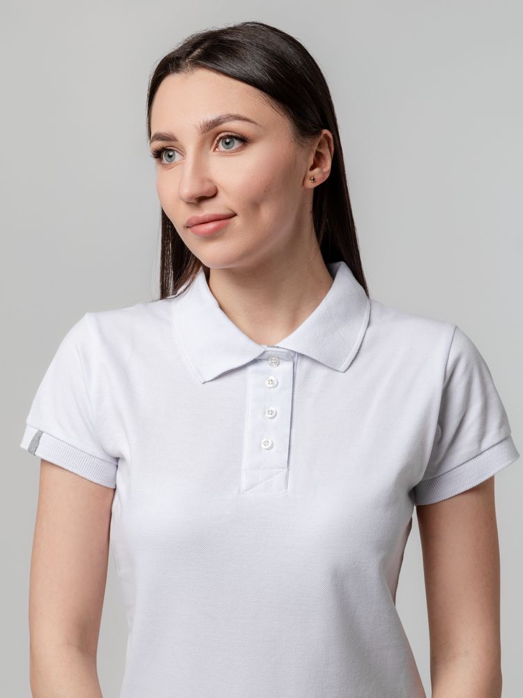 Рубашка поло женская Virma Premium Lady, белая, фото 8