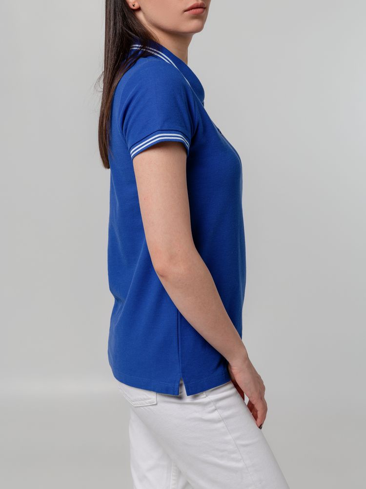 Рубашка поло женская Virma Stripes Lady, ярко-синяя, фото 8
