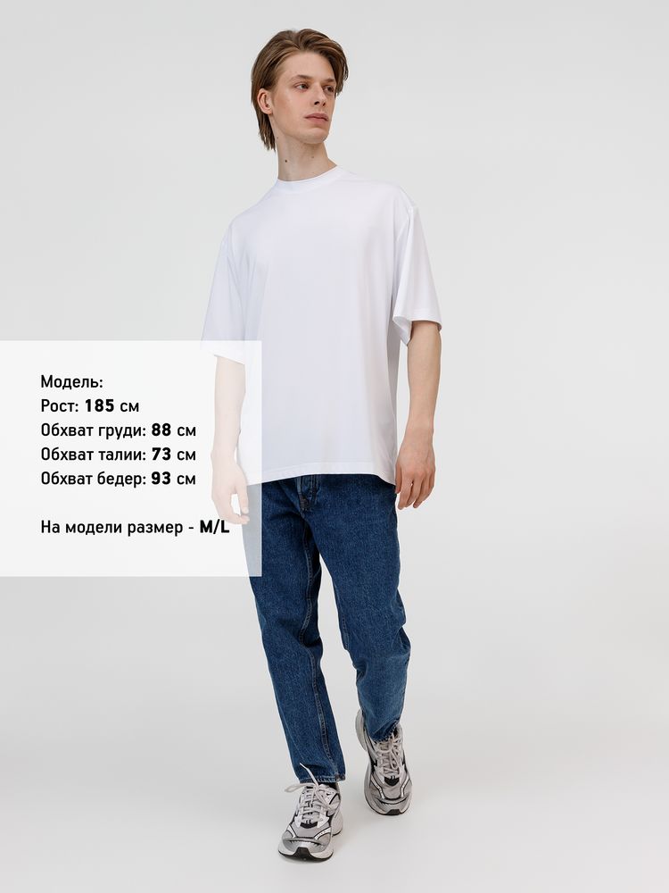 Футболка из бифлекса Morfiss, белая, фото 8