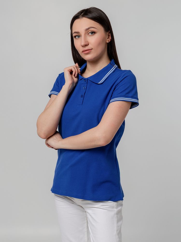 Рубашка поло женская Virma Stripes Lady, ярко-синяя, фото 6