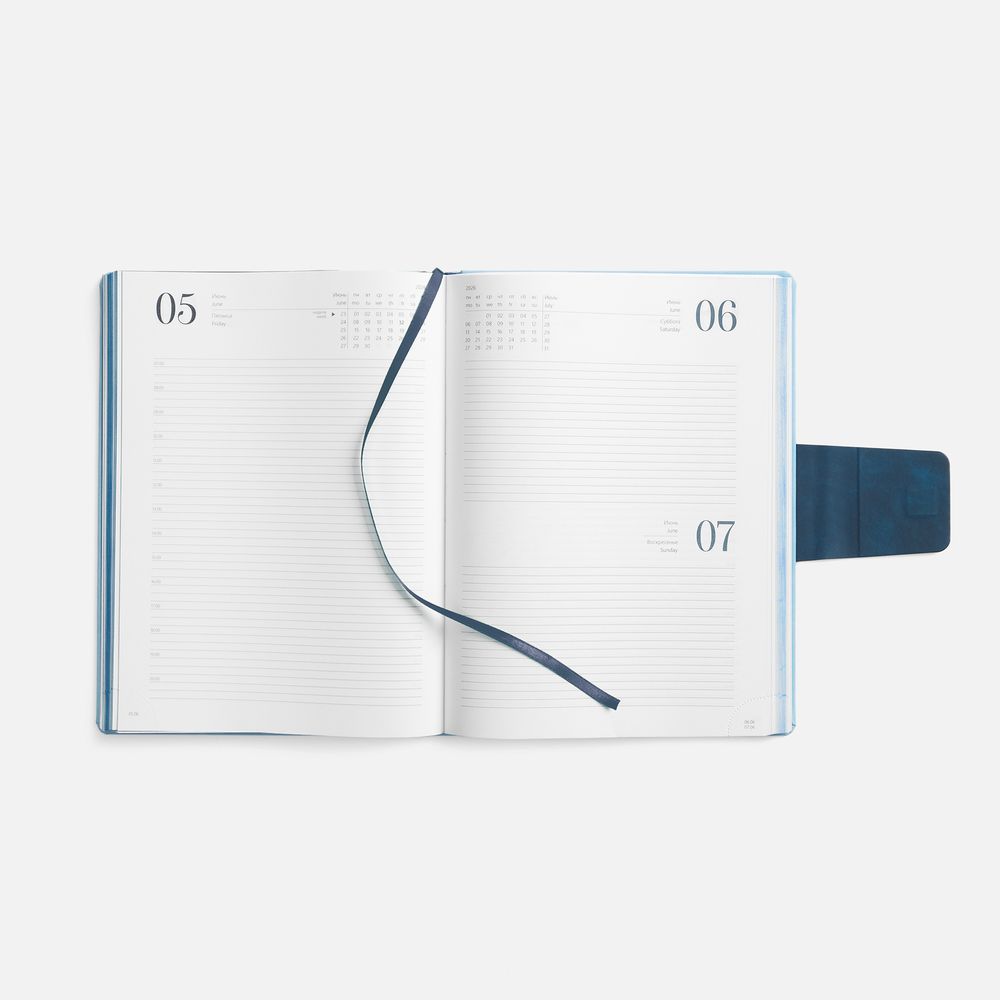 Ежедневник Grande Strap на заказ, датированный, голубой, фото 9