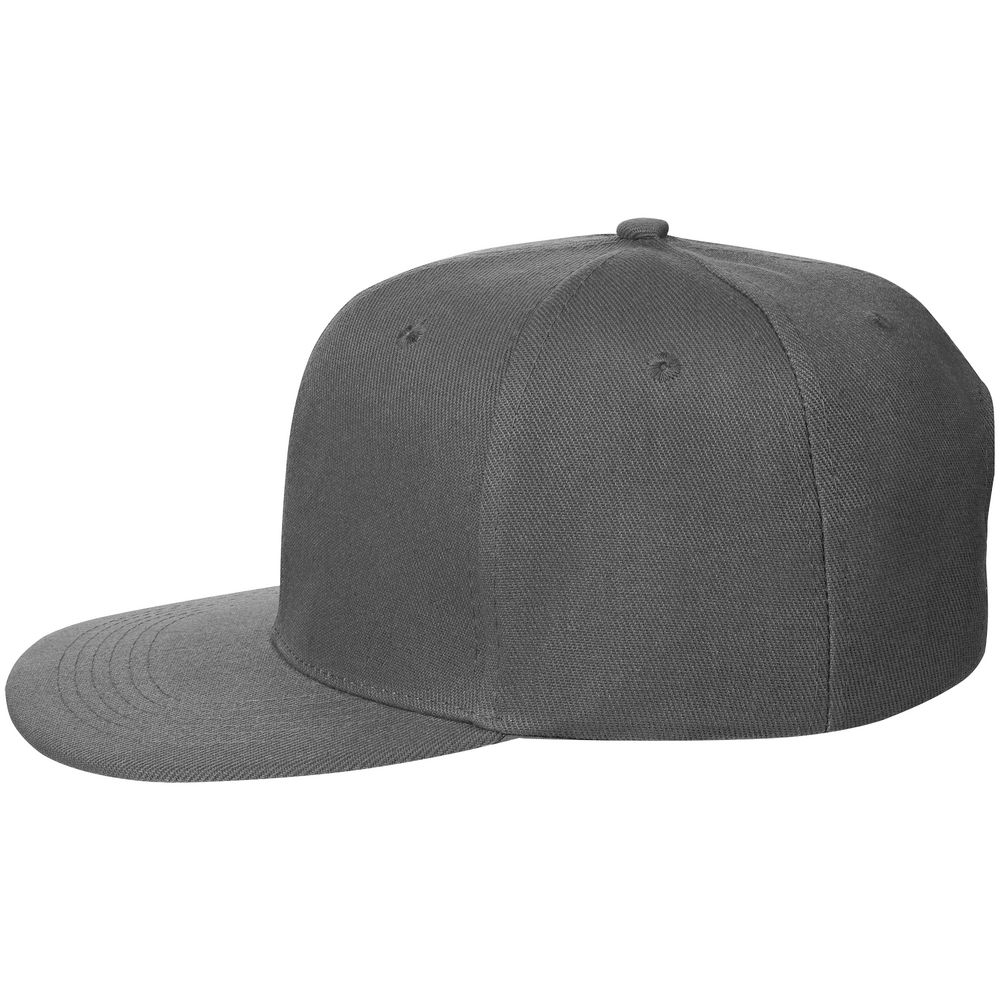 Бейсболка Snapback с прямым козырьком, серая, фото 2